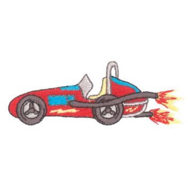 Picture of Little Race Car Machine Embroidery Design