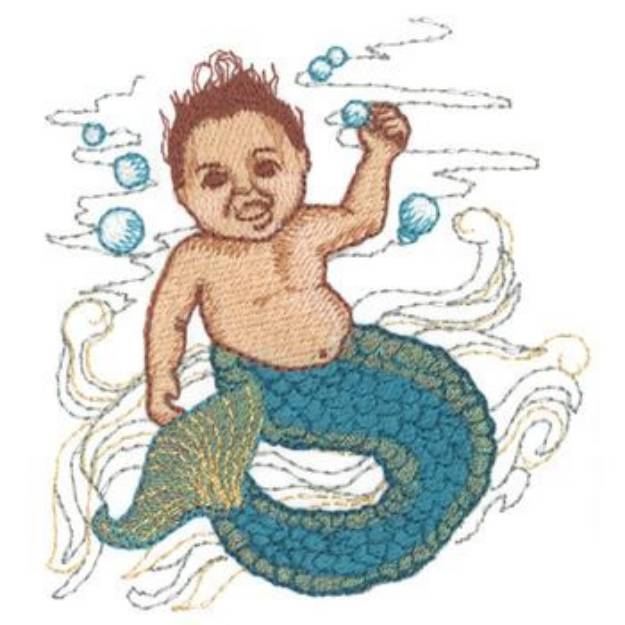 Picture of Baby Mermaid Machine Embroidery Design