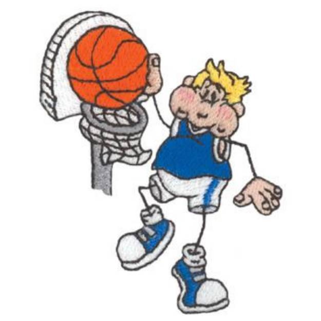 Picture of Basketball Boy Machine Embroidery Design