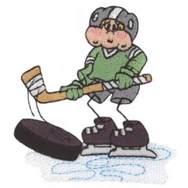 Picture of Hockey Boy Machine Embroidery Design