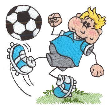 Soccer Boy Machine Embroidery Design