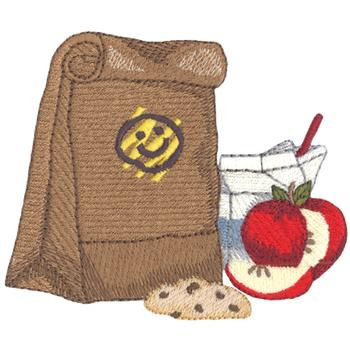 Brown Bag Lunch Machine Embroidery Design