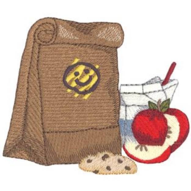 Picture of Brown Bag Lunch Machine Embroidery Design