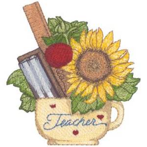 Picture of Teachers Bouquet Machine Embroidery Design