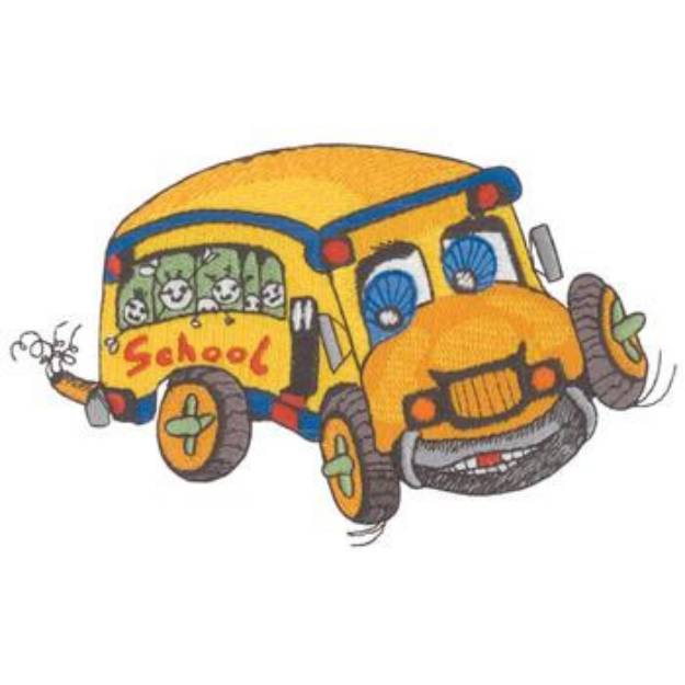 Picture of Fun School Bus Machine Embroidery Design