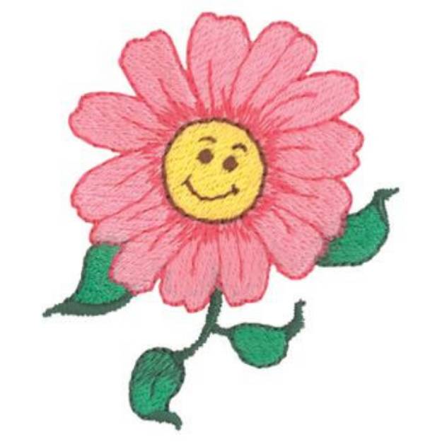 Picture of Flower With A Face Machine Embroidery Design