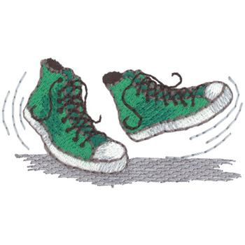 Dancing Sneakers Machine Embroidery Design