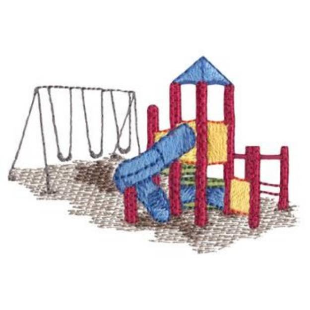 Picture of Playground Equipment Machine Embroidery Design