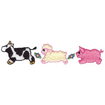 Farm Animals Machine Embroidery Design