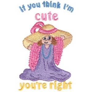 Picture of Youre Right Machine Embroidery Design