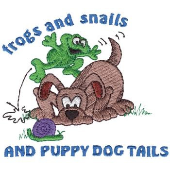 Frogs And Snails Machine Embroidery Design