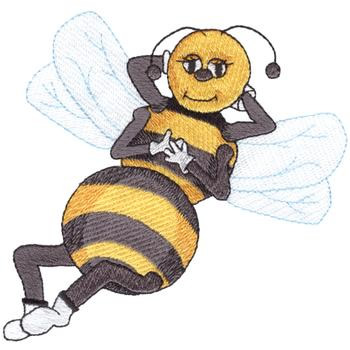 Lazy Bee Machine Embroidery Design