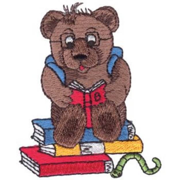 Picture of Student Bear Machine Embroidery Design