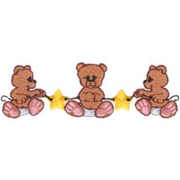 Picture of Bears & Stars Machine Embroidery Design