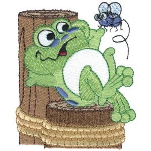Picture of Shoo Fly Frog Machine Embroidery Design