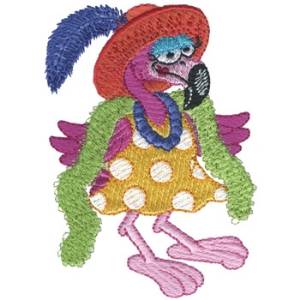 Picture of Fancy Flamingo Machine Embroidery Design