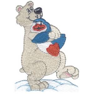 Picture of Polar Bear & Penguin Machine Embroidery Design