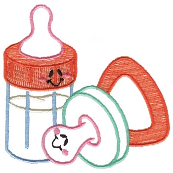 Bottle & Pacifier Machine Embroidery Design