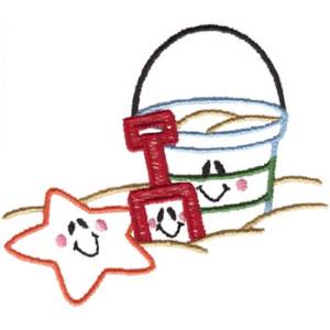 Picture of Shovel & Pail Machine Embroidery Design