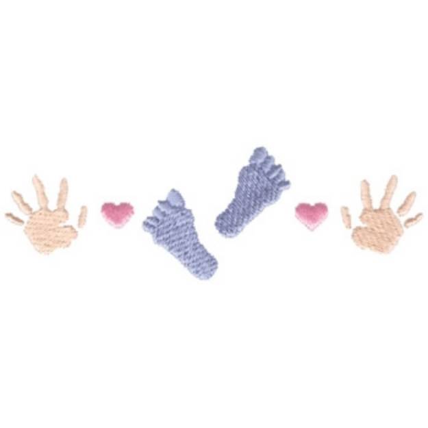 Picture of Footprints & Handprints Machine Embroidery Design