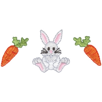 Bunny & Carrots Machine Embroidery Design