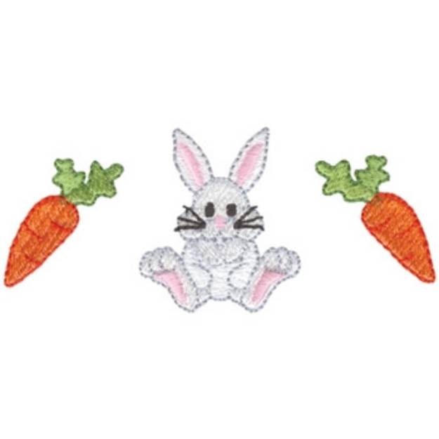Picture of Bunny & Carrots Machine Embroidery Design