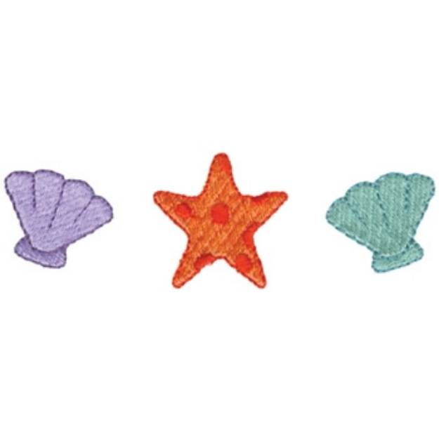 Picture of Seashell & Starfish Machine Embroidery Design