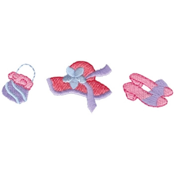 Shoes & Hat & Purse Machine Embroidery Design
