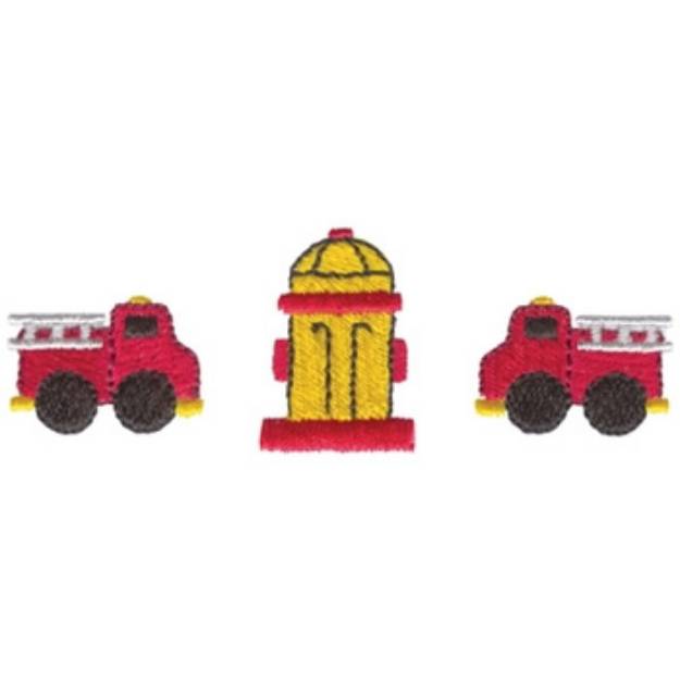 Picture of Fire Engines & Hydrant Machine Embroidery Design