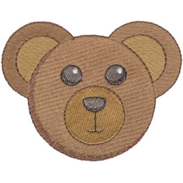 Picture of Teddy Bear Face Machine Embroidery Design