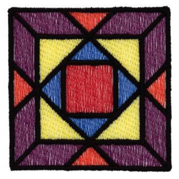 Picture of Stain Glass Window Pane Machine Embroidery Design