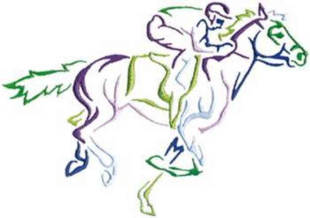 Picture of Small Racehorse Machine Embroidery Design