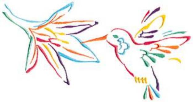 Picture of Small Hummingbird Machine Embroidery Design