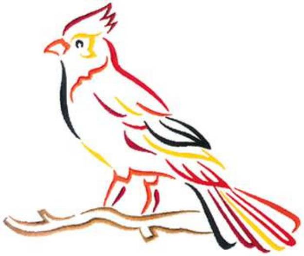 Picture of Small Cardinal Machine Embroidery Design
