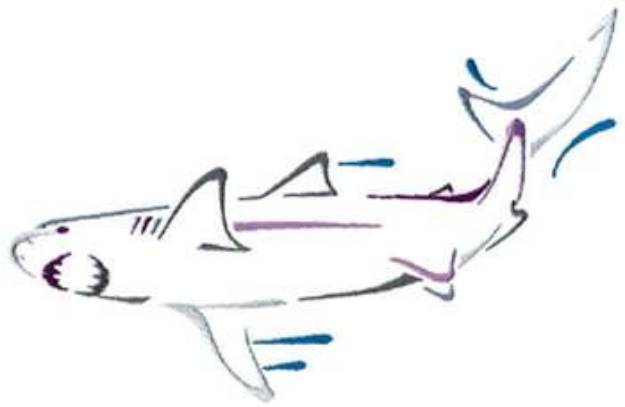 Picture of Small Shark Machine Embroidery Design