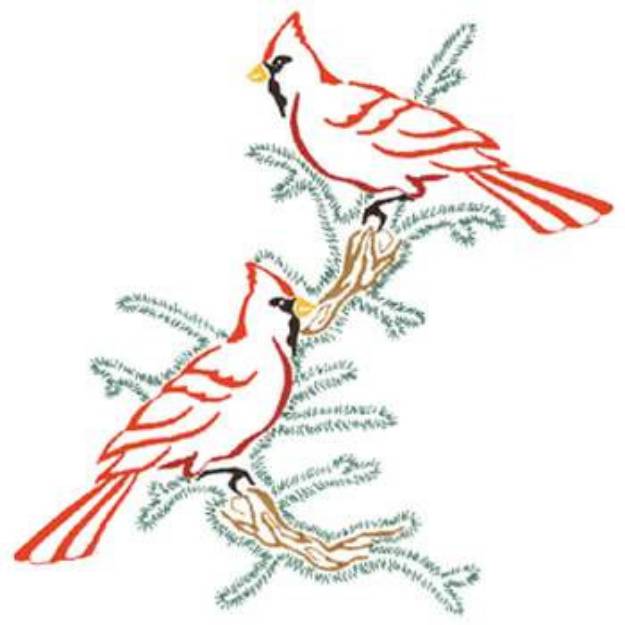 Picture of Small Cardinals Machine Embroidery Design
