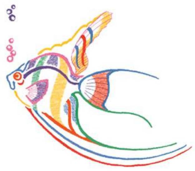 Picture of Small Tropical Fish Machine Embroidery Design