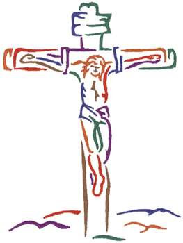 Small Jesus On Cross Machine Embroidery Design