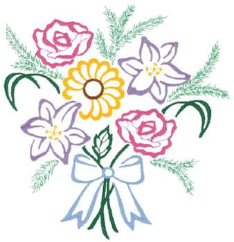 Small Bouquet Machine Embroidery Design