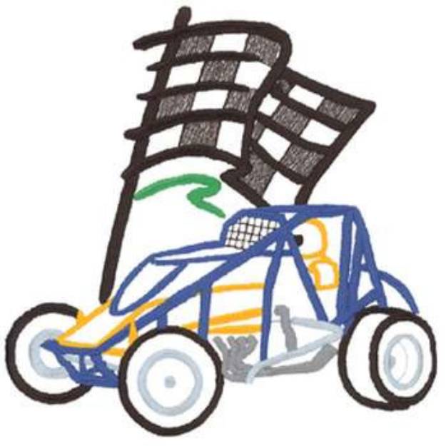 Picture of Small Sprint Car Machine Embroidery Design