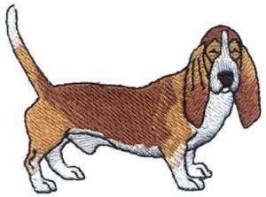 Picture of Basset Hound Machine Embroidery Design