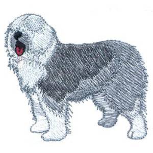 Picture of Old English Sheepdog Machine Embroidery Design