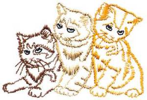 Picture of Cute Kittens Machine Embroidery Design