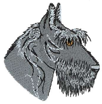 Scottie Head Machine Embroidery Design