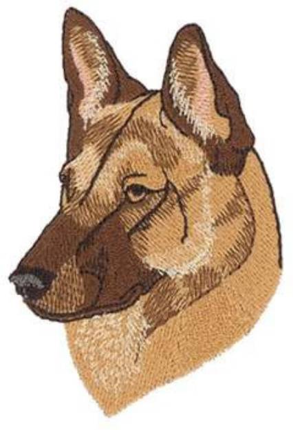 Picture of Belgian Malinois Head Machine Embroidery Design