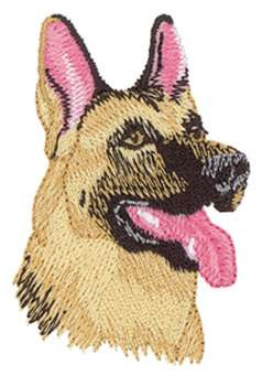 German Shepherd Head Machine Embroidery Design