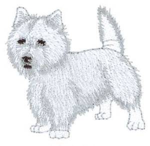 Picture of West Highland White Machine Embroidery Design