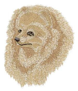 Pomeranian Head Machine Embroidery Design
