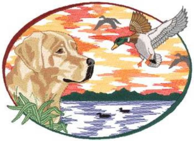 Picture of Lab With Ducks Machine Embroidery Design