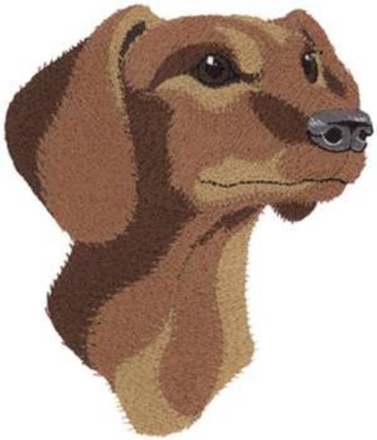 Picture of Dachshund Head Machine Embroidery Design